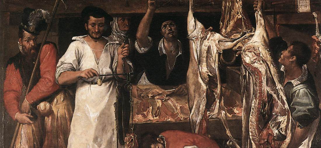 "La Boucherie" du peintre italien Annibale Carracci (vers 1580)
