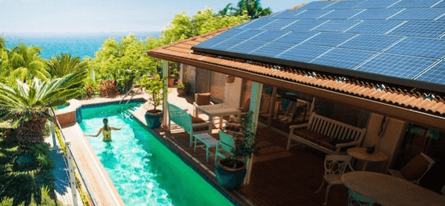 Une villa équipée d’une toiture solaire. www.solarcity.com