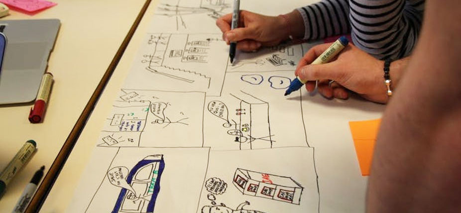 Travail lors d'un atelier de créativité. © Promising.fr