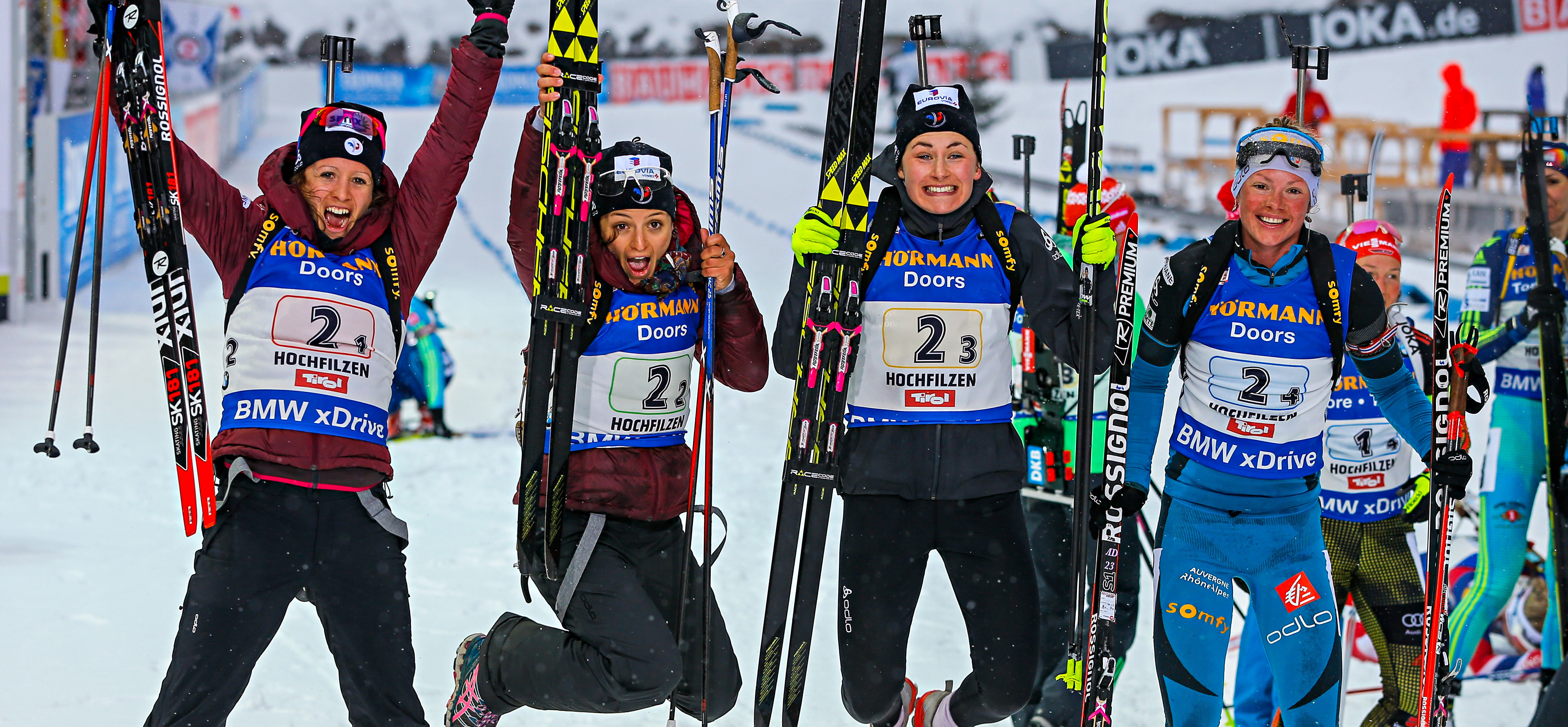 Les 4 fantastiques en bronze aux Mondiaux d'Hochfilzen ©Stanko Gruden Agence Zoom
