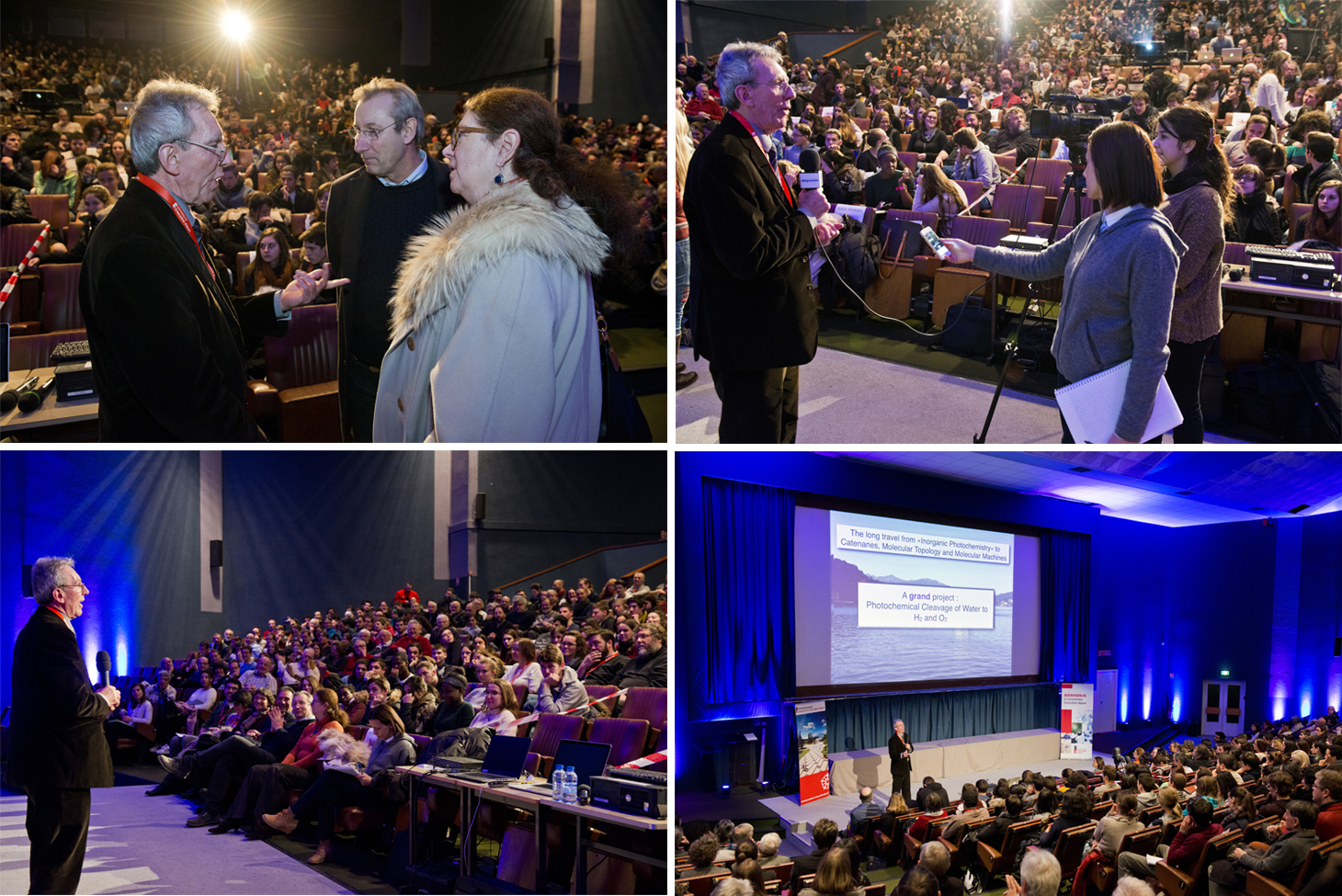 Rencontre entre lycéens et prix Nobel de chimie 2016 © Dircom UGA