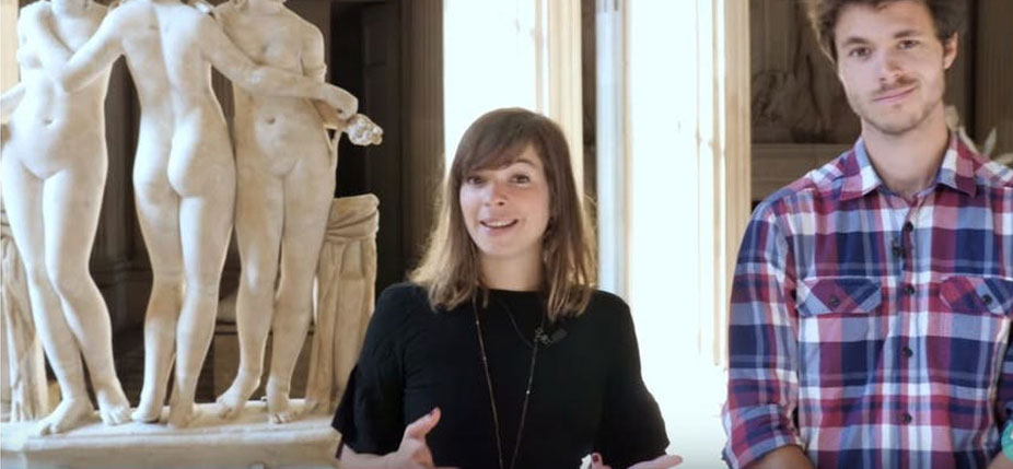 Collaboration entre le Musée du Louvre et deux youtubeurs, Dirtybiology et C'est une autre histoire. © Youtube